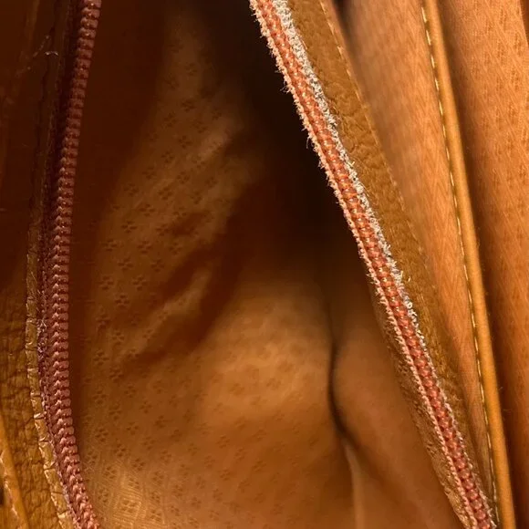 Vintage Fendi Wallet • Pequin Stripe Canvas & Tan Leather • Made in Italy - Picture 9 of 16